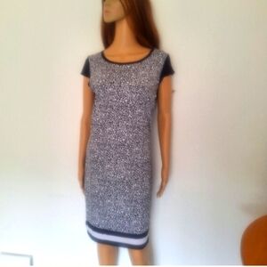 MICHAEL KORS Elegant Black and White Floral Dress